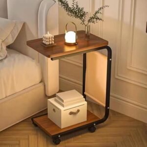 이동식 2단 트롤리 사이드 테이블